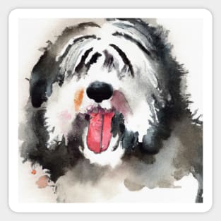 Tibetan Terrier Watercolor - Dog Lovers Sticker